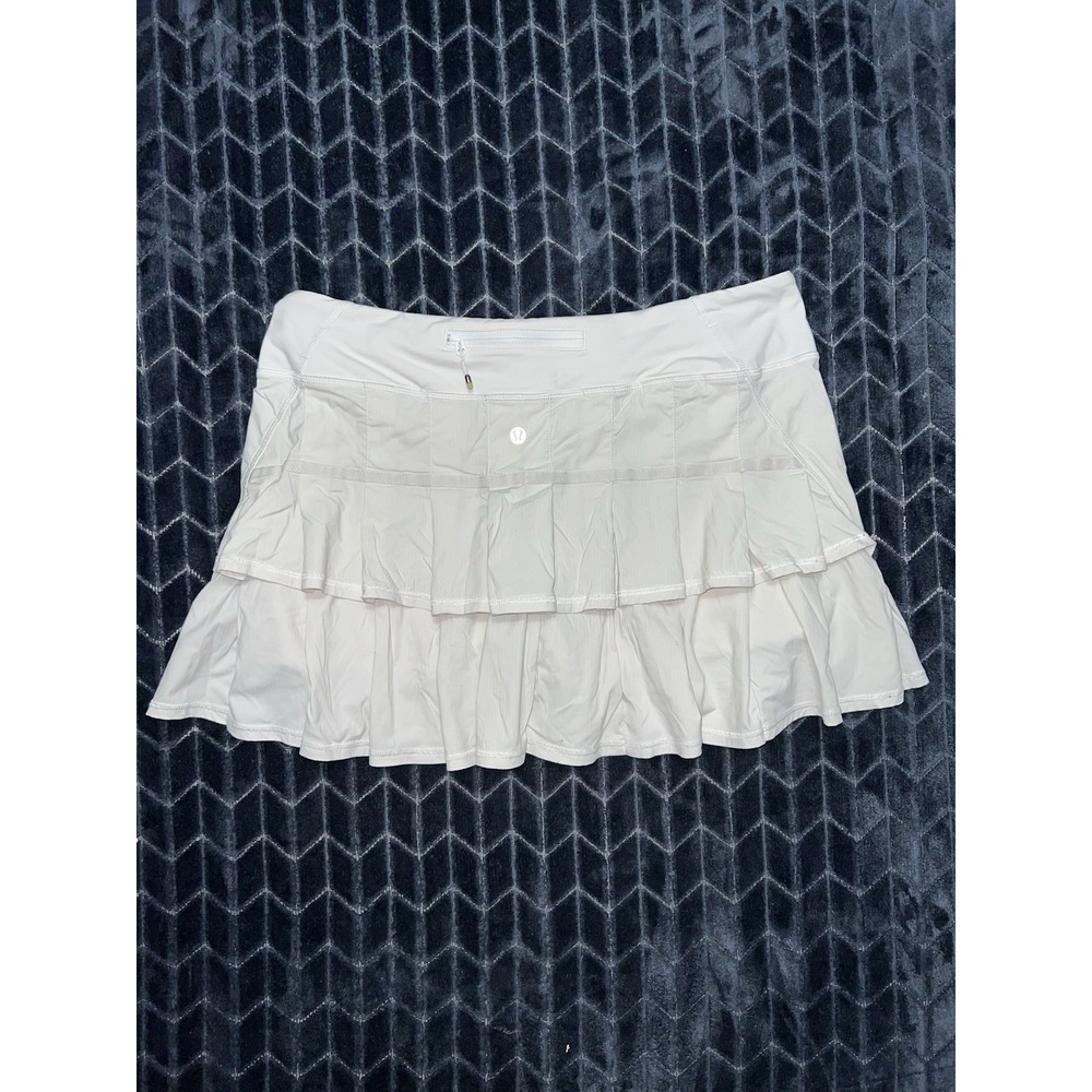 Lululemon Women's White Pace Rival Skort Mid Rise Size 10